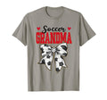 Soccer Grandma Bow Leopard Soccer T-Shirt - Minimalist Print Men Women