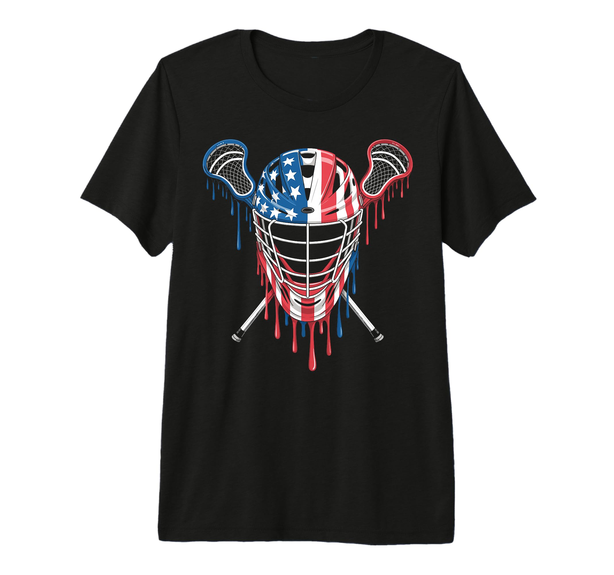 Lacrosse Goalie Lax Goalkeeper America T-Shirt - Streetwear Style Unisex