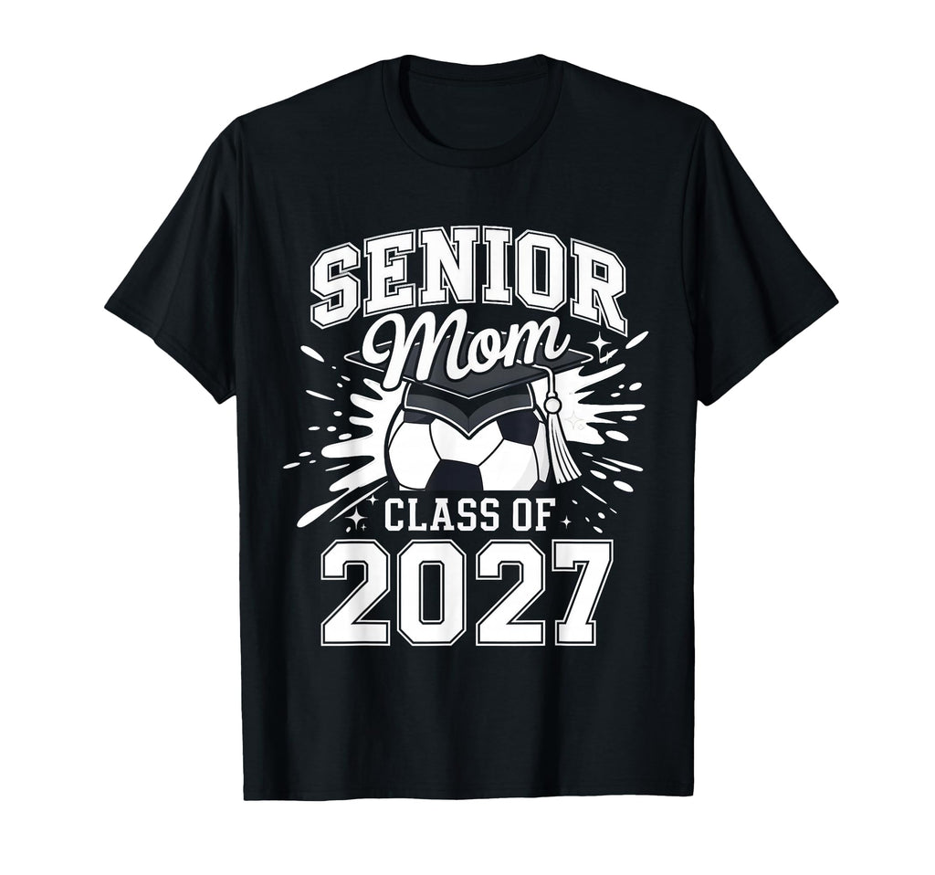 Senior Mom Class 2027 Coquette Bow T-Shirt - Novelty Apparel for Adults