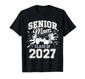 Senior Mom Class 2027 Coquette Bow T-Shirt - Novelty Apparel for Adults