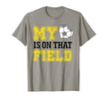 My Heart Is That Field Soccer Mom Birthday T-Shirt - Trendy Graphic Unisex