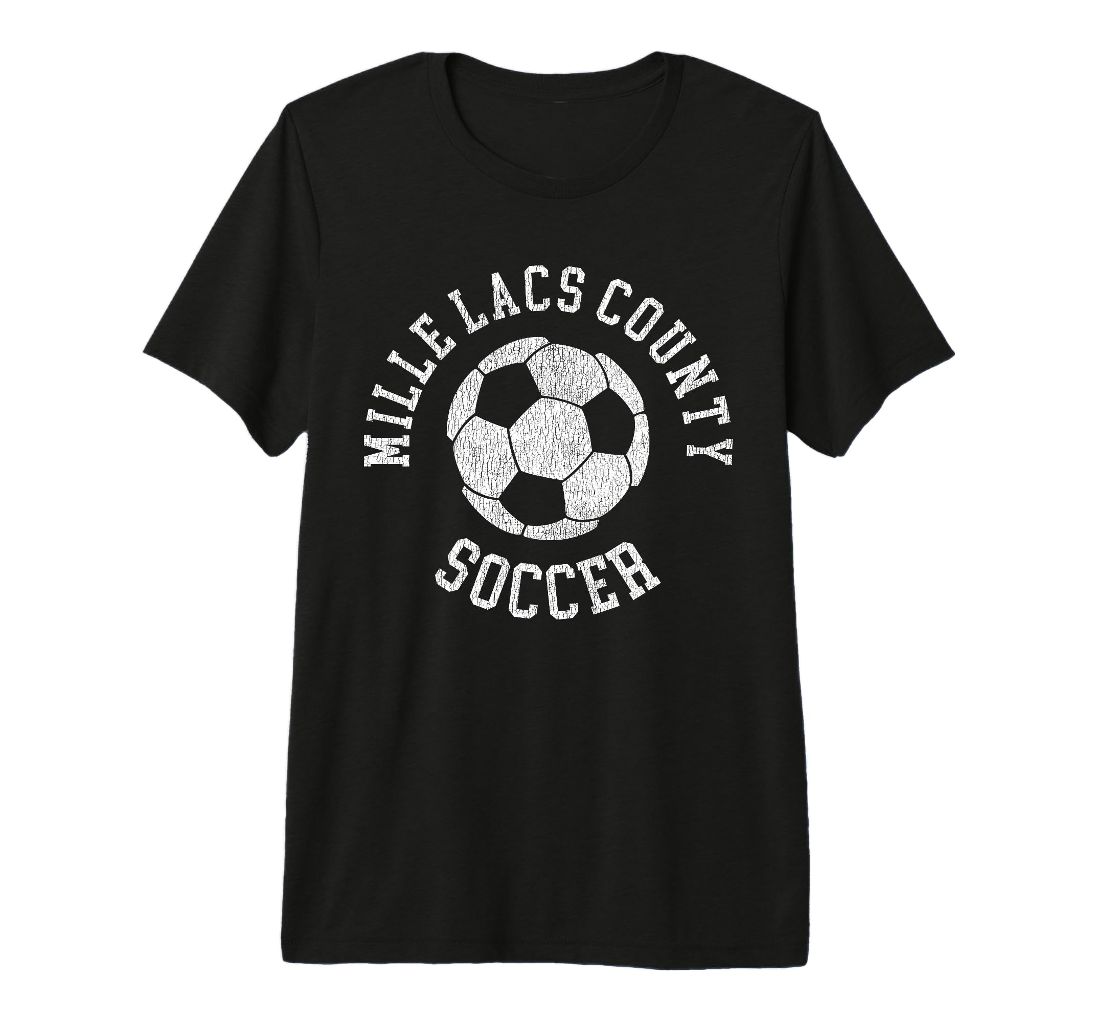 Mille Lacs County Soccer Distressed T-Shirt - Aesthetic Graphic Men Women
