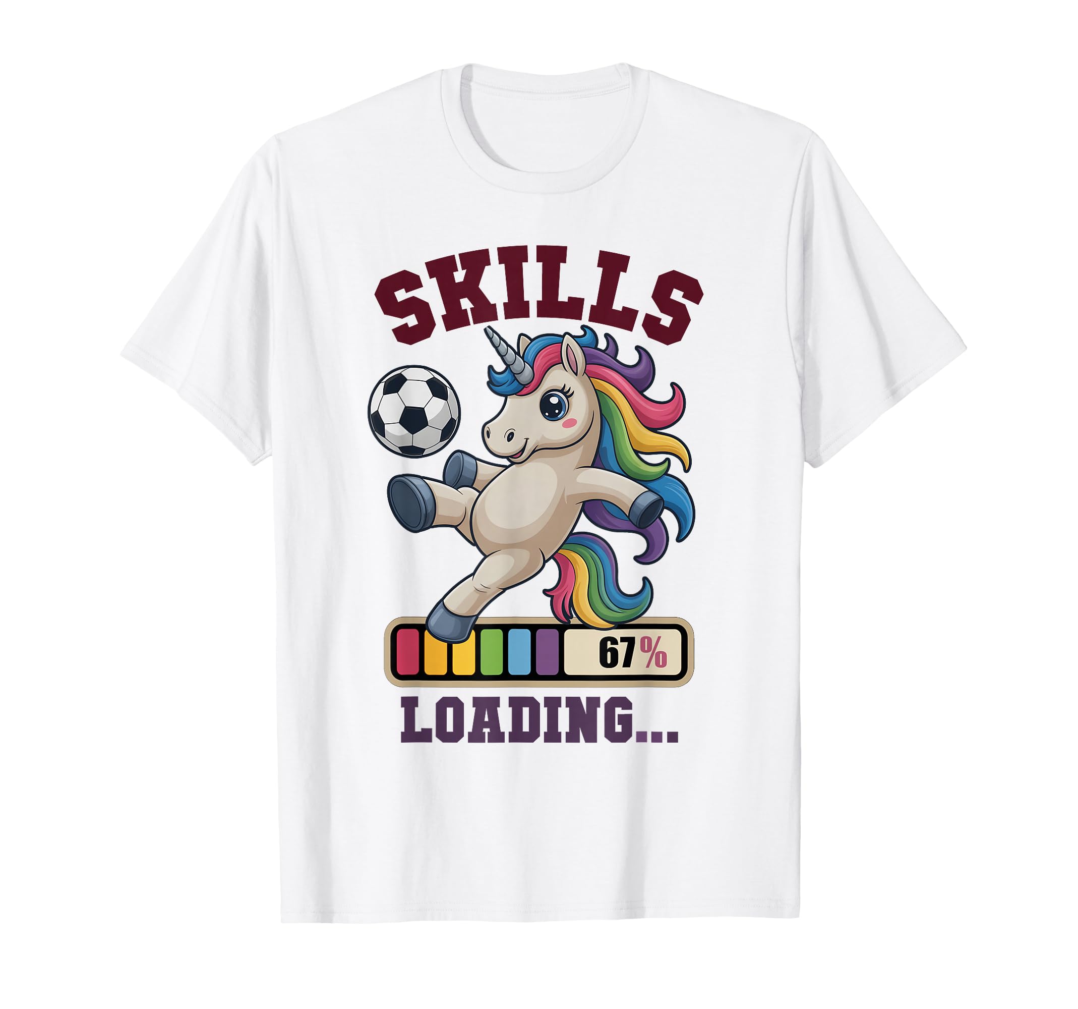 Funny 67 Skills Loading Soccer T-Shirt - Custom Art Print Men Women