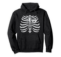 Soccer Ball Heart Skeleton Humorous Hoodie - Minimalist Print Men Women