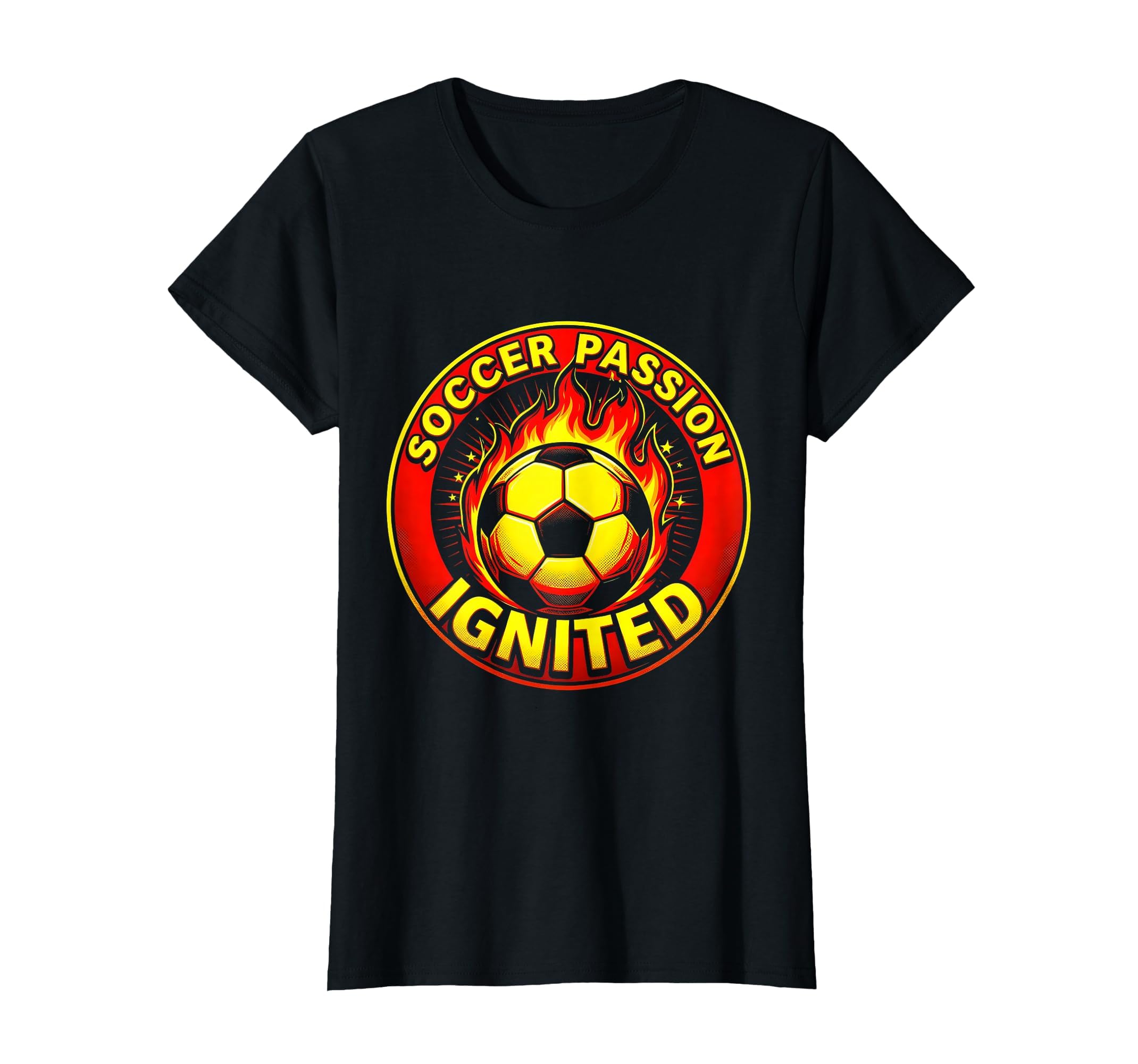 Soccer Passion Ignited Soccer T-Shirt - Minimalist Print Men Women