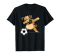 Dabbing Pug Funny Dog Soccer T-Shirt - Casual Everyday Wear Men Women