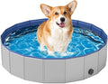 Dog Pool for Small Dogs, Plastic Pool for Dogs, Dog Bathtub Portable, Foldable Pool for Dogs Slip-Resistant (32"x 8")