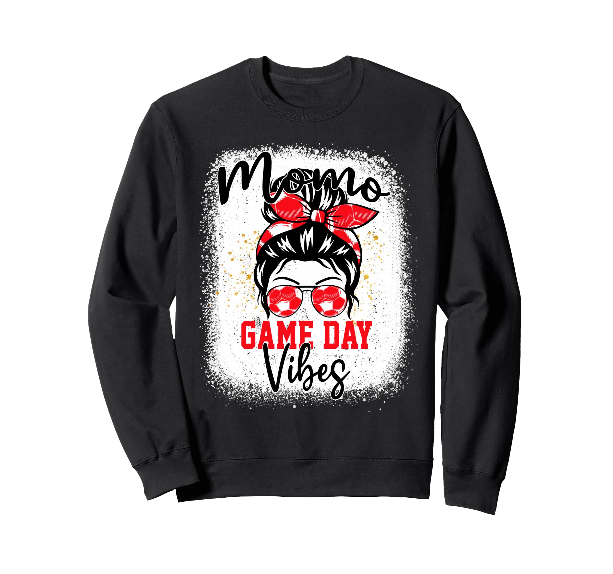 Soccer Momo Bleached Bun Sweatshirt - Casual Everyday Wear for Adults