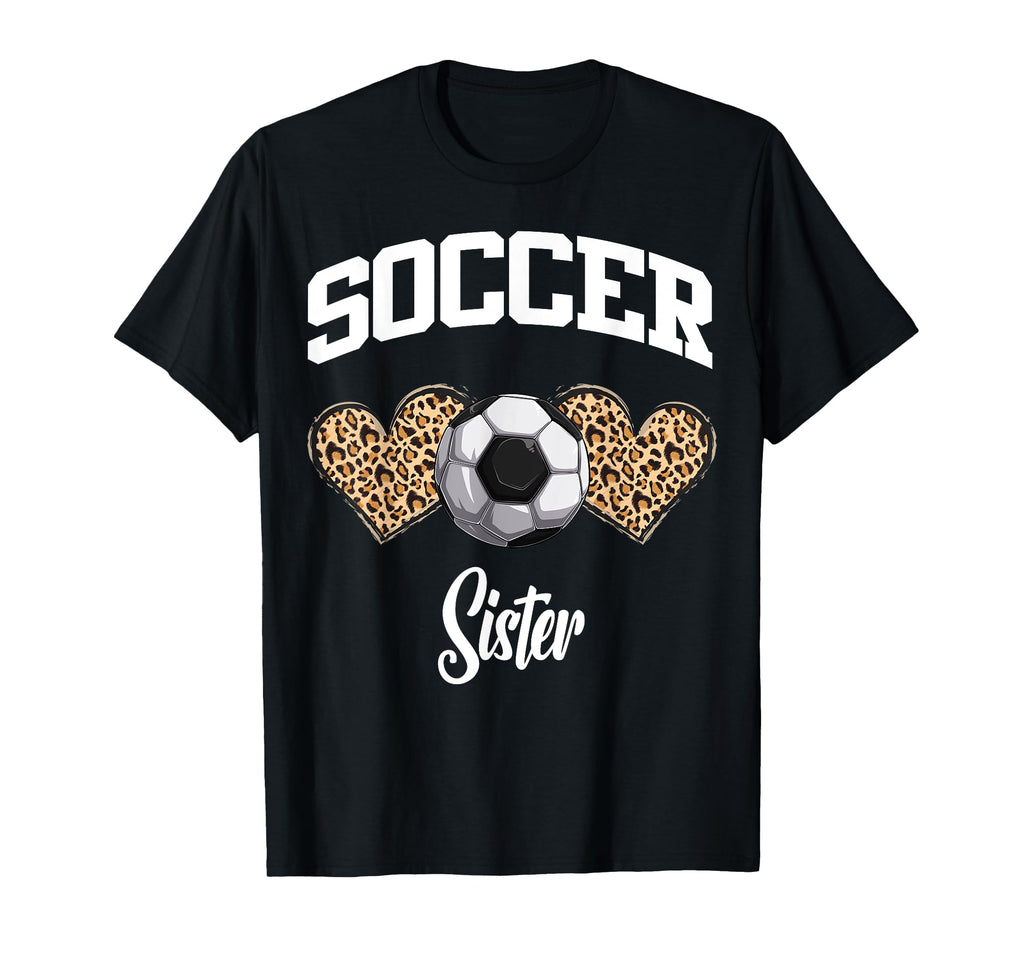 Soccer Sister Game Day Leopard Pattern T-Shirt - Aesthetic Graphic Unisex