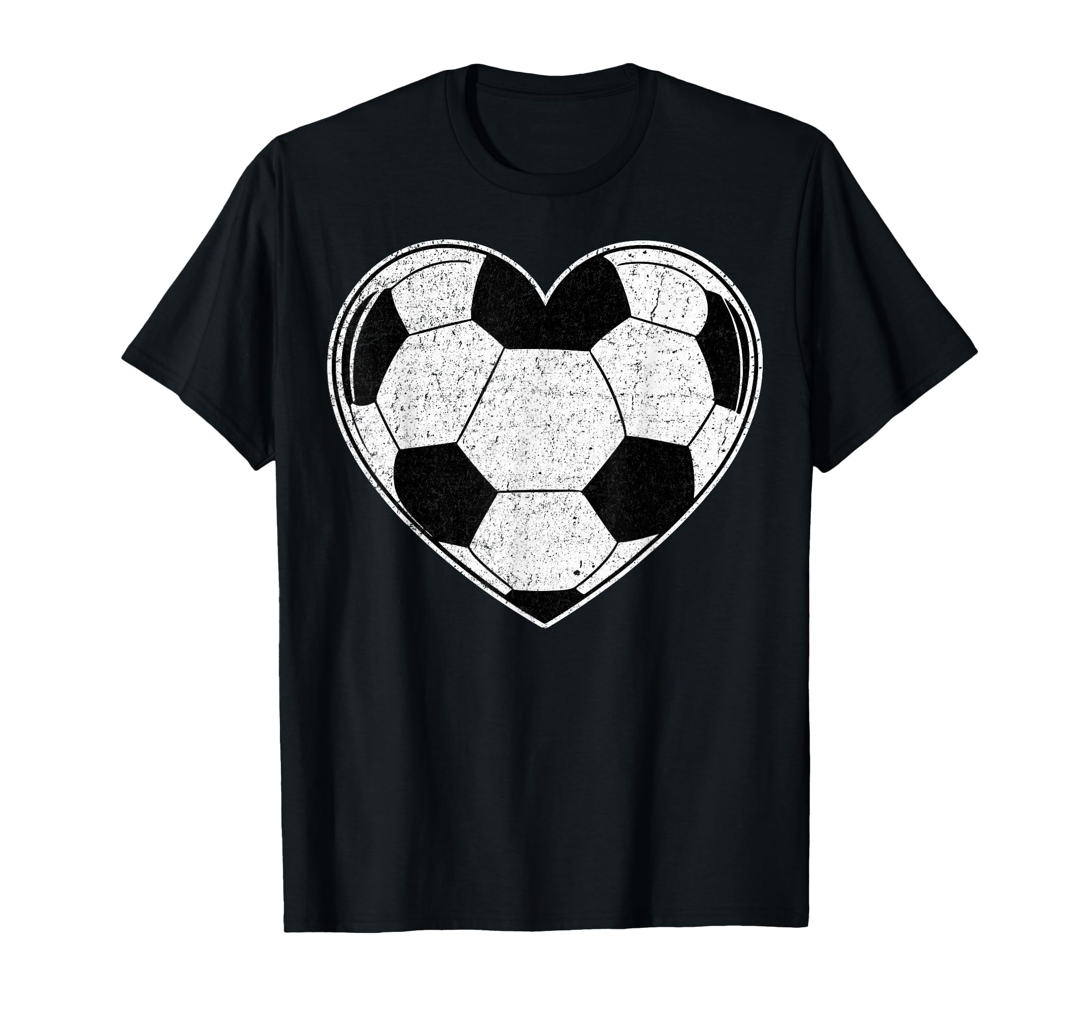 Heart Shape Soccer Valentines Day Soccer T-Shirt - Unique Graphic Unisex