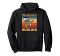 Hurling Helmet Athletic Goalkeeper Hoodie - Minimalist Print Unisex