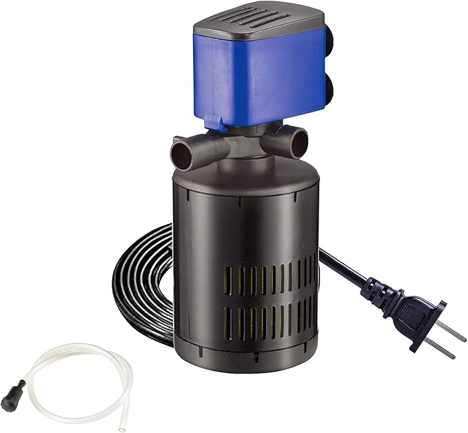 Water Pump 210 GPH 3-in-1 Submersible Internal Filter Aquarium Powerhead Water Pump Ultra Quiet for Aquarium,Fish Tank-5 Pack