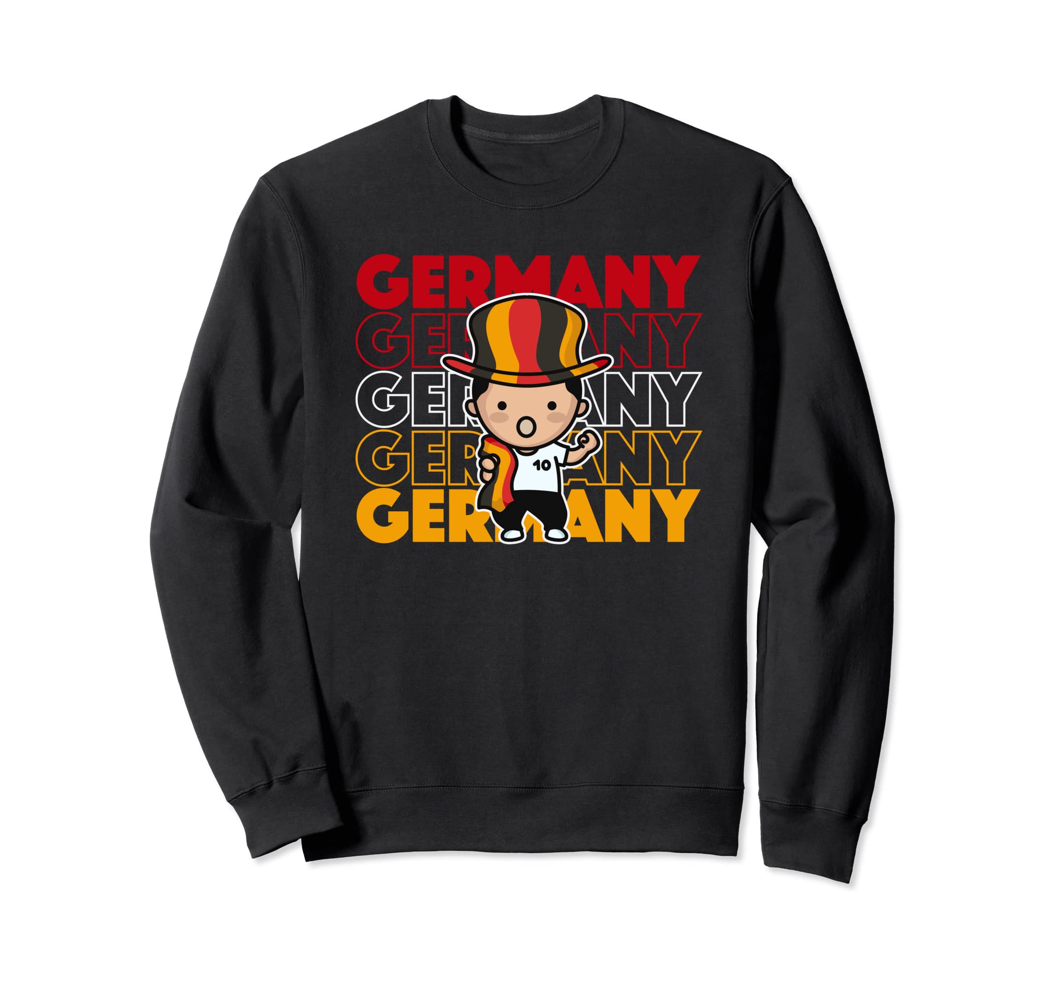 German Soccer Fan I Love Germany Sweatshirt - Trendy Graphic Unisex