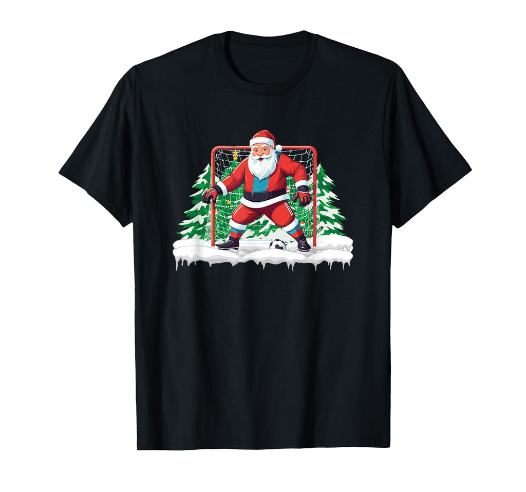 Soccer Goalie Santa Soccer Player T-Shirt - Streetwear Style Men Women