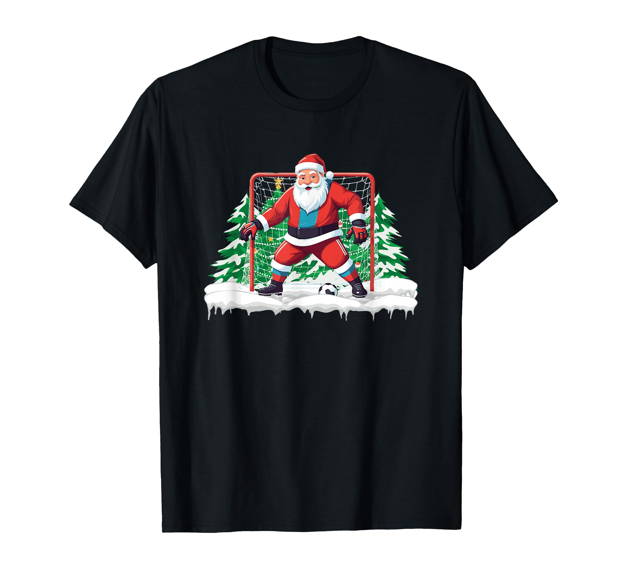 Soccer Goalie Santa Soccer Player T-Shirt - Streetwear Style Men Women