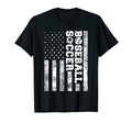 American Distressed Flag Funny Soccer T-Shirt - Novelty Apparel Men Women
