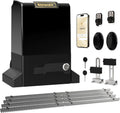 Blütezeit 1800lb WiFi Sliding Gate Opener Smart App Control, 1/2HP Automatic Slide Gate Motor Rack Driven with 2 Remote Controls & IR Sensor Complete Hardware Kits for Driveway Gates Up to 40ft