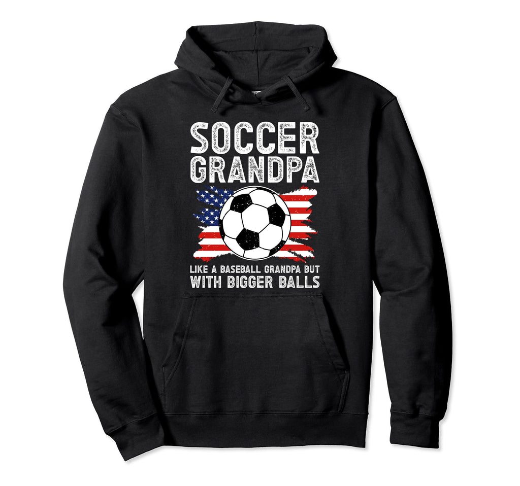 Soccer Grandpa Funny Grandfather Soccer Hoodie - Minimalist Print Unisex