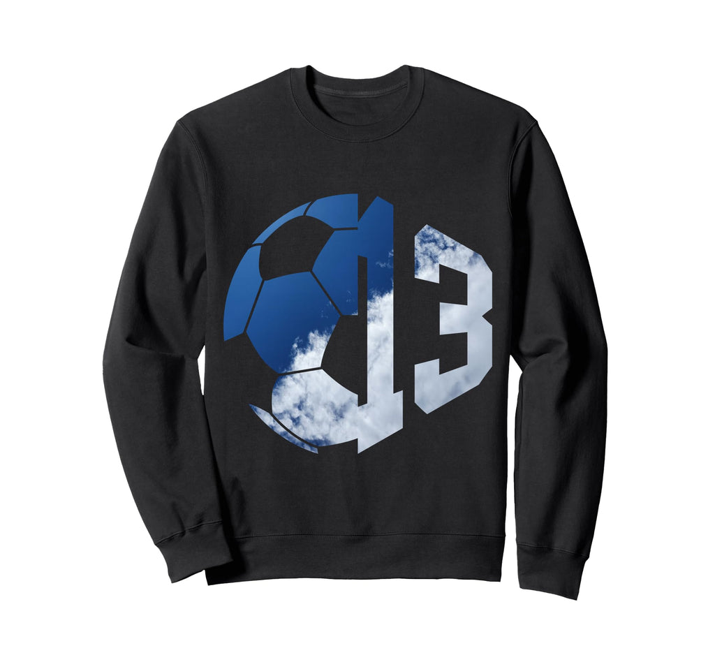 Number 13 Years Soccer 13Th Birthday Sweatshirt - Fun Novelty Design Unisex