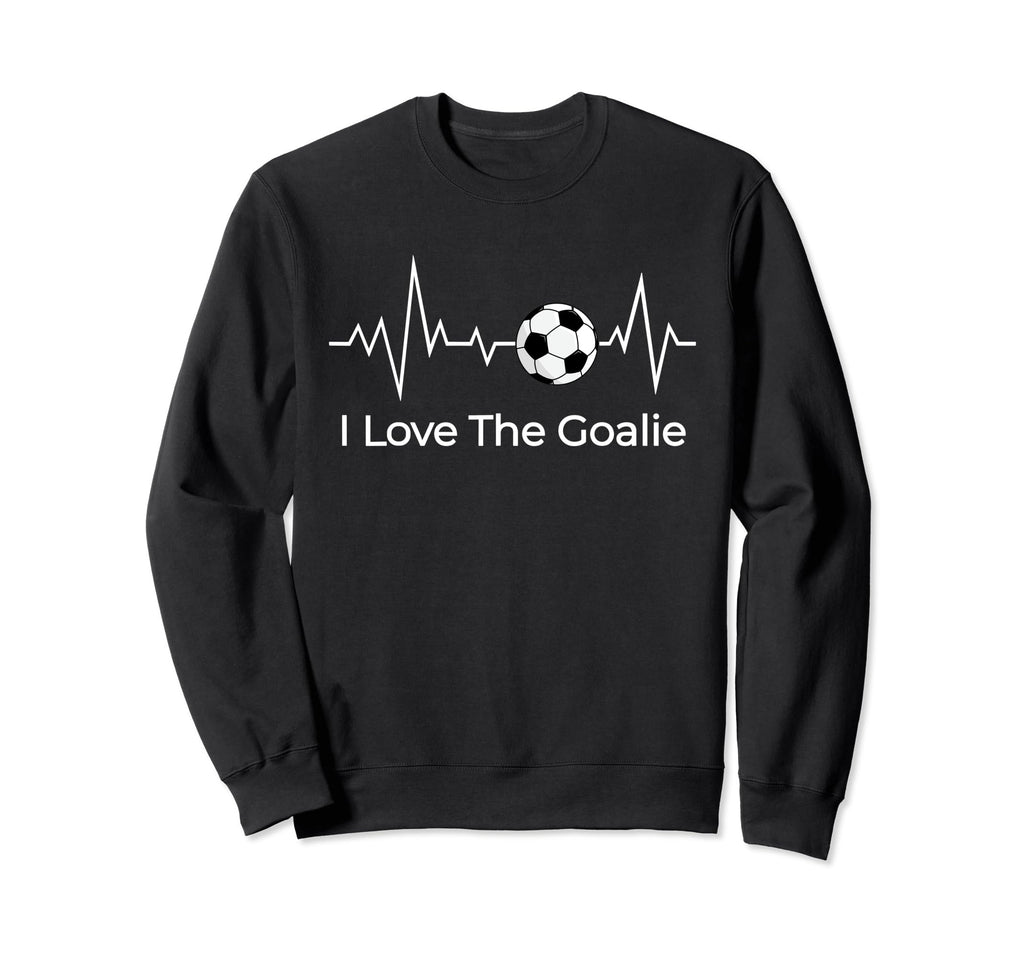 Soccer Moms I Love Goalie Heartbeat Sweatshirt - Graphic Print Unisex