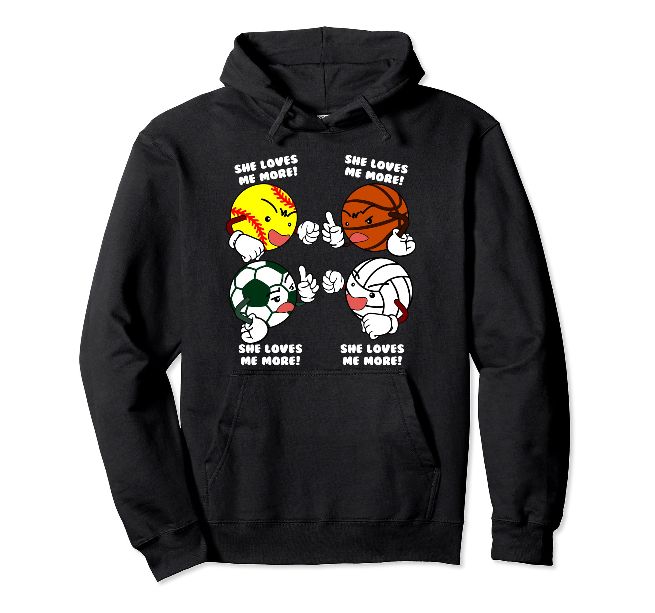 She Loves Me More Softball Soccer Hoodie - Streetwear Style for Adults