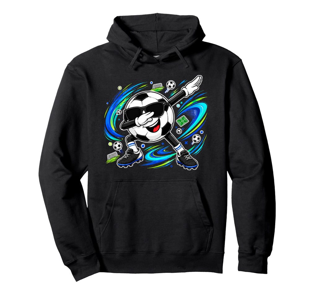 Funny Dabbing Laughing Soccer Game Ball Hoodie - Streetwear Style Unisex