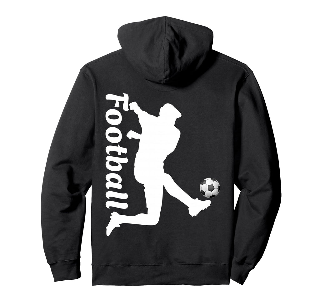Football Soccer Player Kick Action Art Hoodie - Fun Novelty Design Unisex
