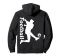 Football Soccer Player Kick Action Art Hoodie - Fun Novelty Design Unisex