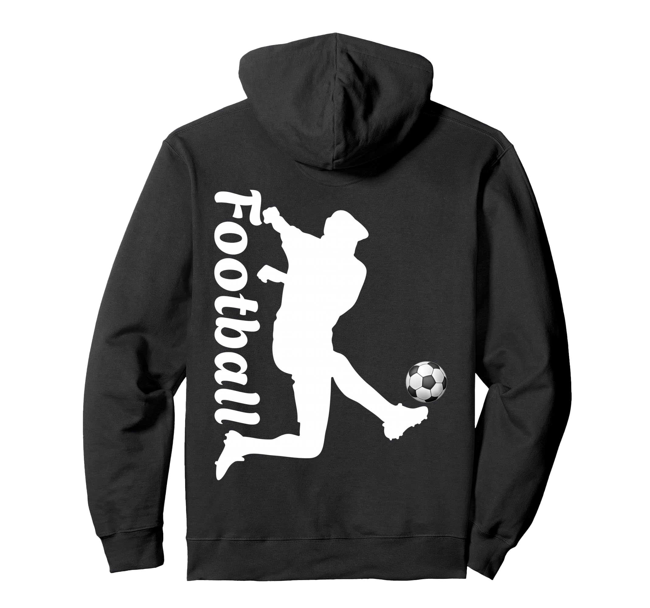 Football Soccer Player Kick Action Art Hoodie - Fun Novelty Design Unisex