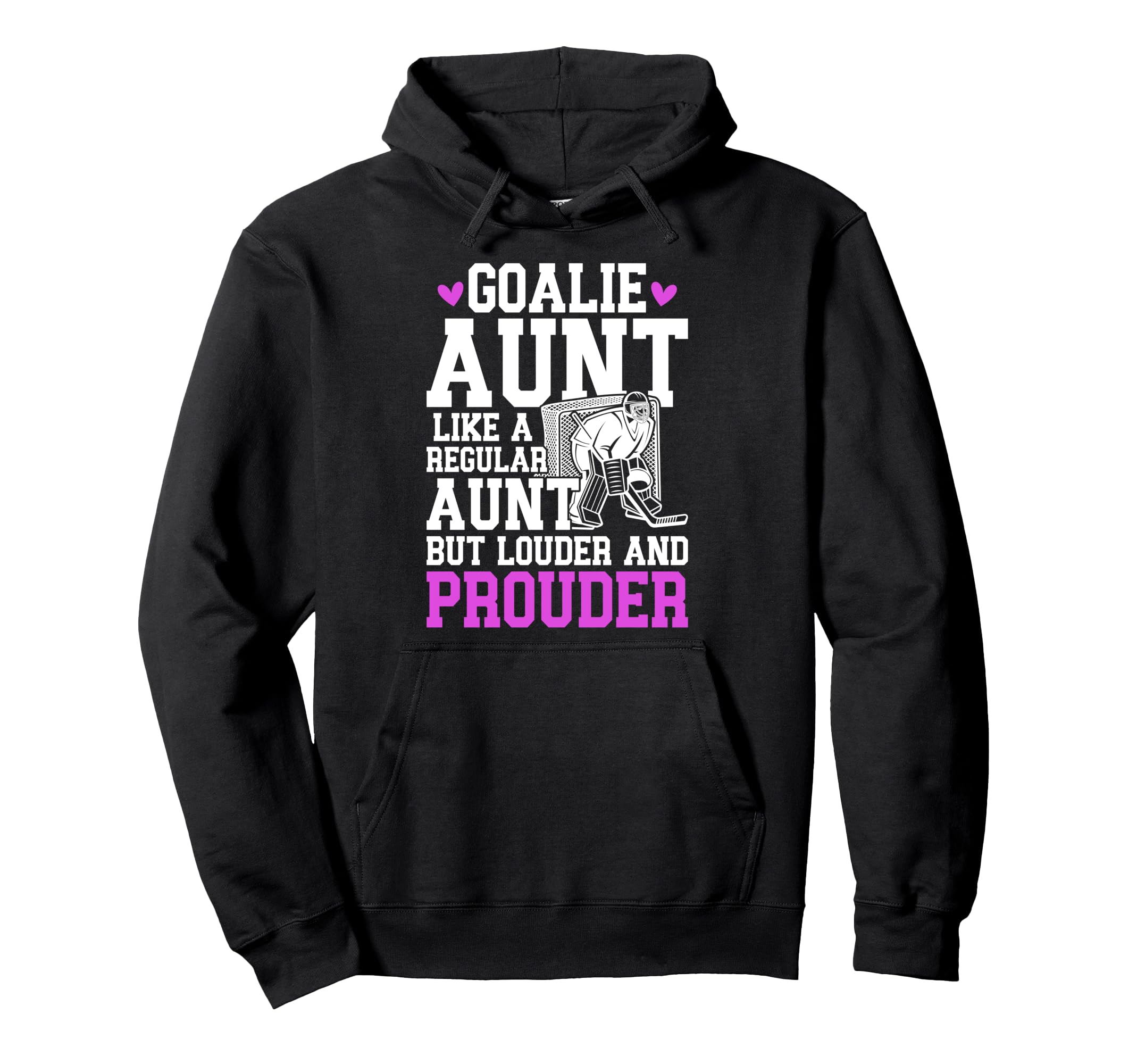 Hockey Goalie Aunt Definition Hoodie - Casual Everyday Wear for Adults