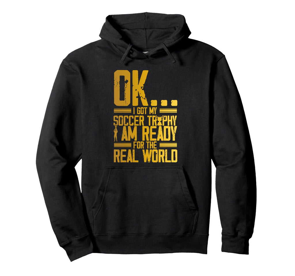 Soccer Trophy Champion Ready Real Hoodie - Minimalist Print for Adults
