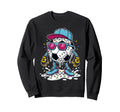 Soccer Ball Melting Ice Cream Drip Sweatshirt - Trendy Graphic for Adults