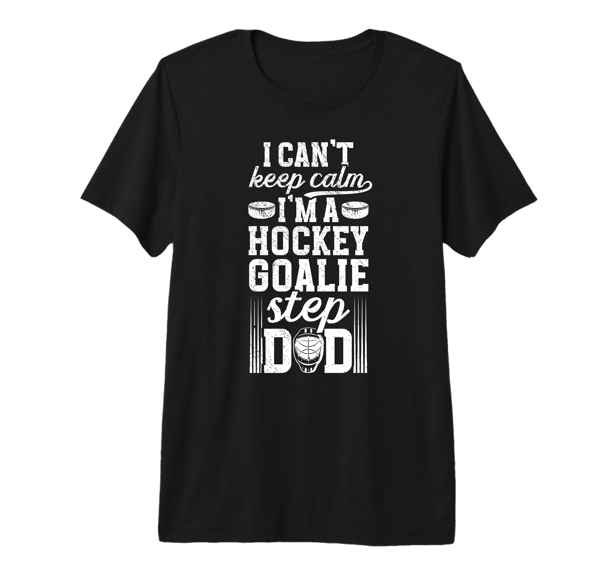 Mens Im Hockey Goalie Step Dad Ice T-Shirt - Aesthetic Graphic Men Women