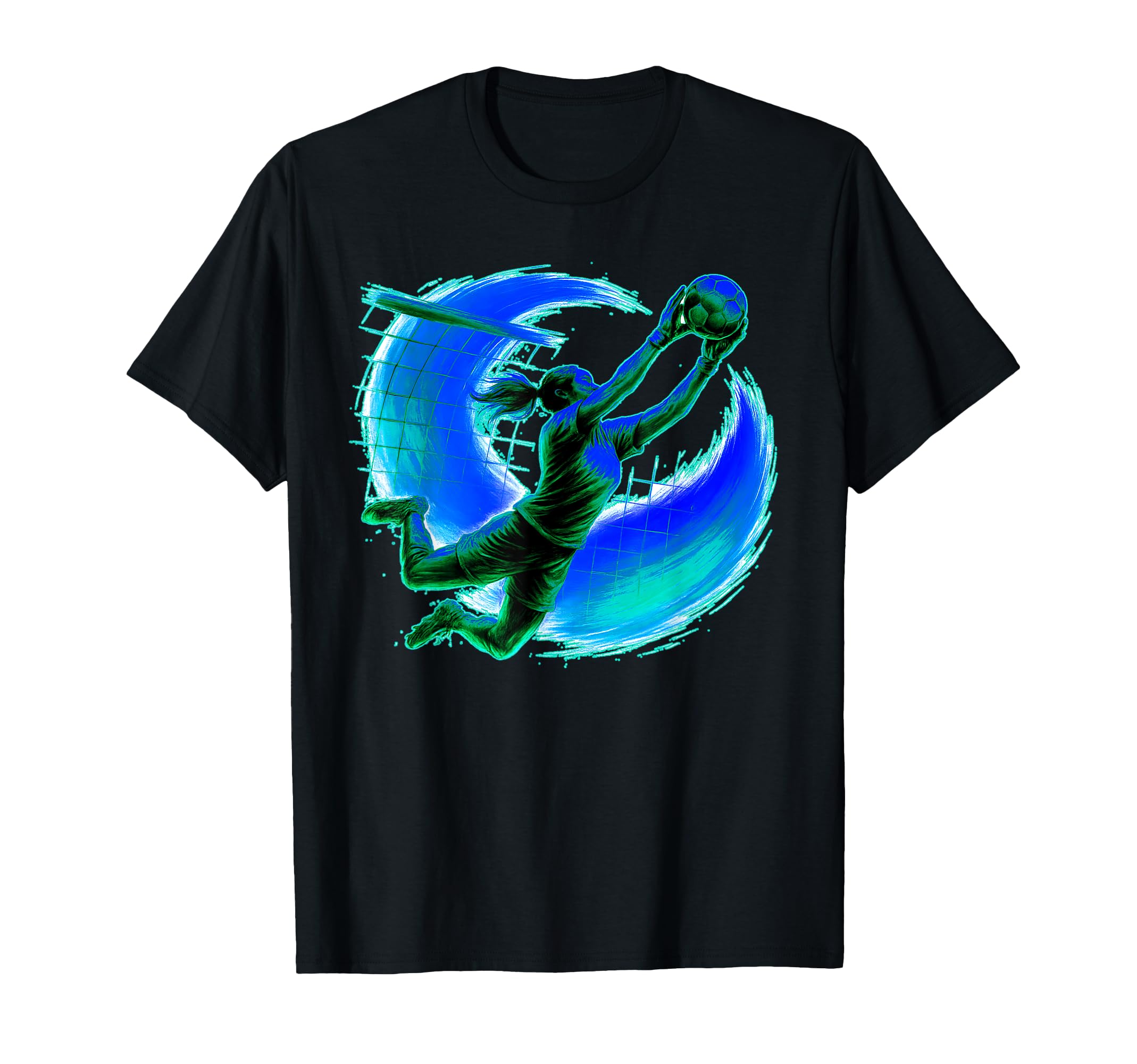 Intense Soccer Save Athletic Goal T-Shirt - Unique Graphic for Adults