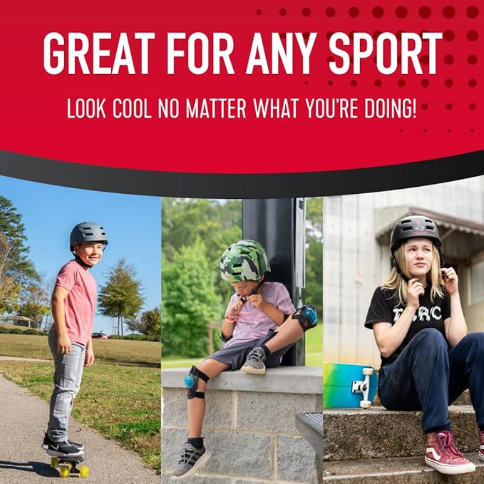 Flybar Bike Helmet- Multi Sport Dual Certified Adjustable Dial, Lightweight Skateboard Helmet, Roller Skating, Pogo, Electric Scooter, Snowboard, Boys and Girls Kids- Adults Helmets