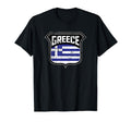Greece Soccer Country Flag Crest T-Shirt - Custom Art Print Men Women