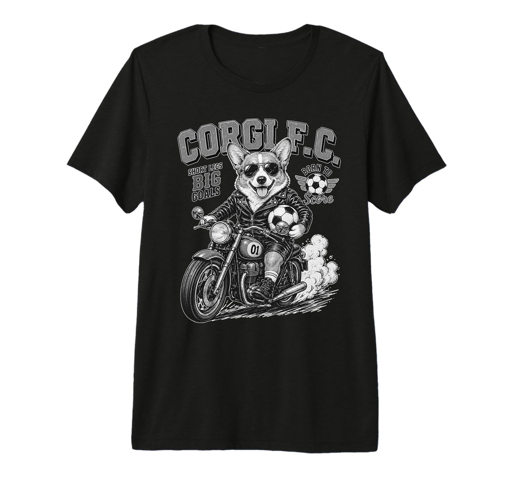 Pembroke Welsh Corgi Motorbike Love T-Shirt - Casual Everyday Wear Unisex