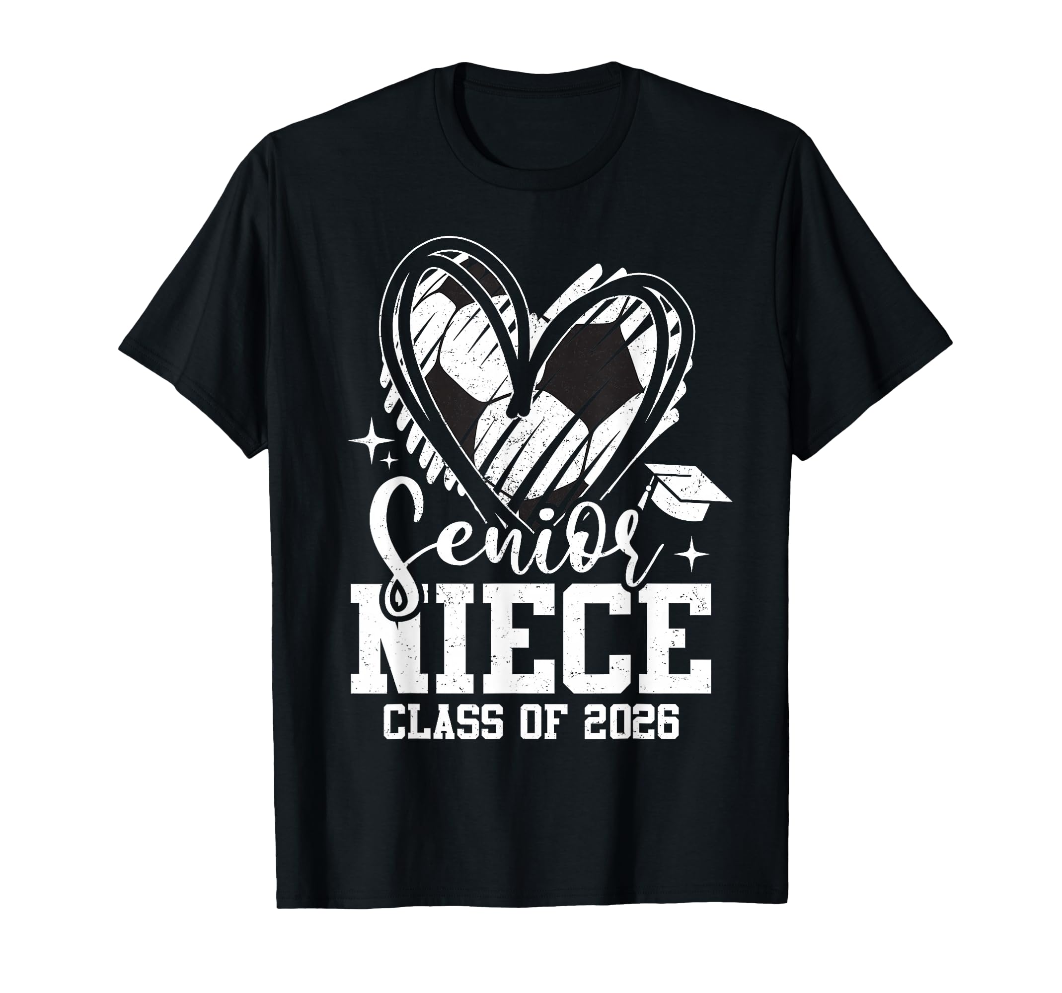 Senior Niece Class 2026 Soccer T-Shirt - Fun Novelty Design Unisex
