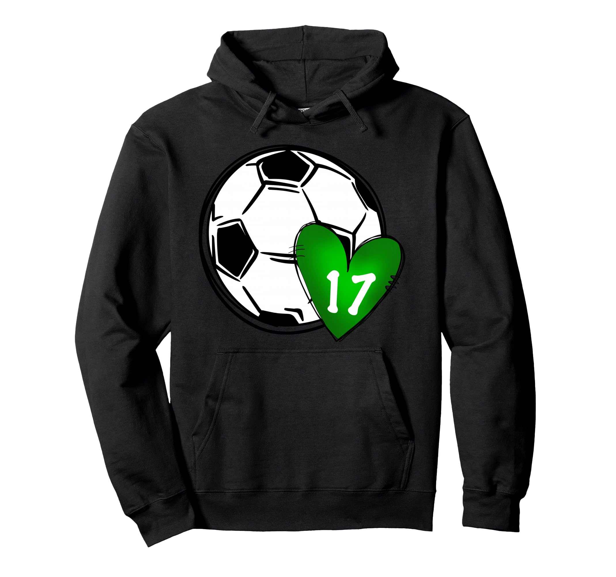 Womens Custom Soccer Mom Number 17 Hoodie - Custom Art Print for Adults