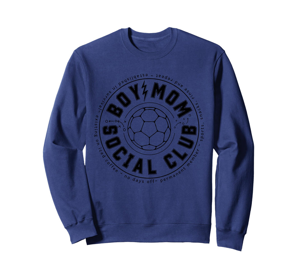 Soccer Mom Social Club Sports Sweatshirt - Fun Novelty Design for Adults