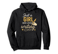 Just Who Loves Writing Funny Writer Hoodie - Streetwear Style for Adults