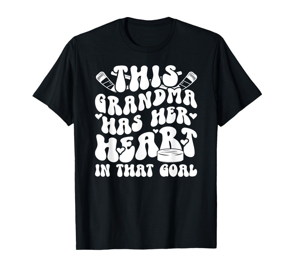 Groovy Hockey Goalie Grandma Hockey T-Shirt - Unique Graphic Men Women