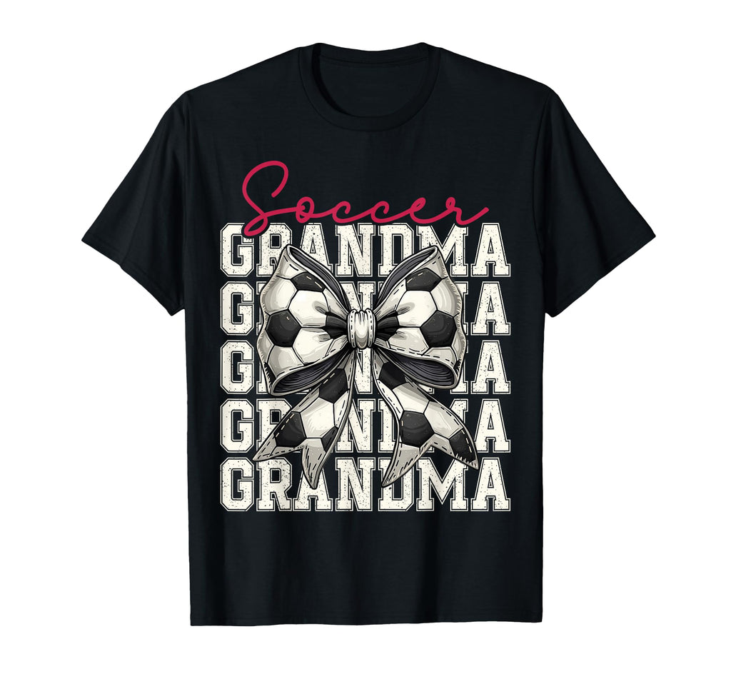 Soccer Grandma Funny Coquette Bow T-Shirt - Trendy Graphic Men Women
