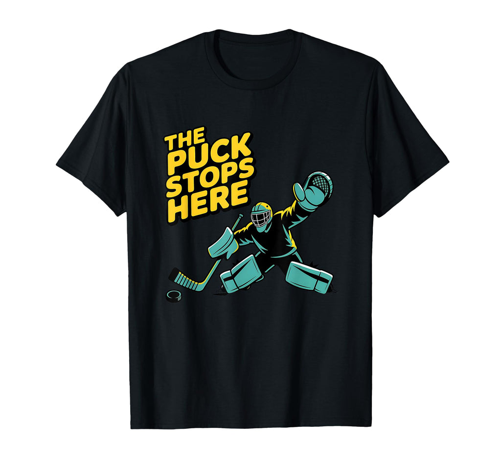Hockey Player Puck Penalty Box T-Shirt - Casual Everyday Wear for Adults