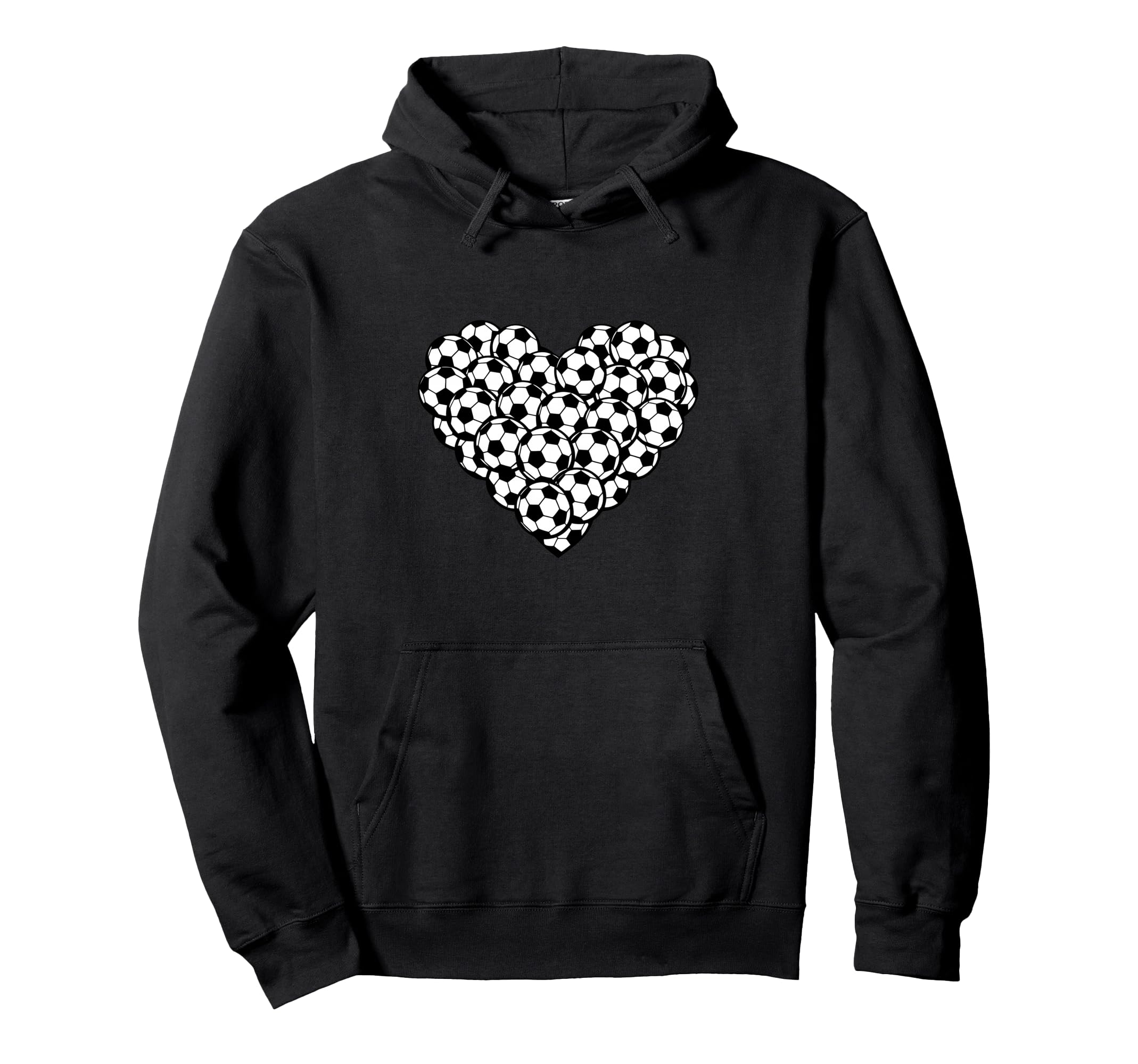 Heart Shaped Soccer Ball Hoodie - Streetwear Style for Adults