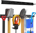 Garage Garden Tool Organizer Wall Mount, Heavy Duty Garage Tool Storage Rack 48 Inches, Max Load 330lb - Shovel, Rake, Folding Chair, Weed Eater Storage