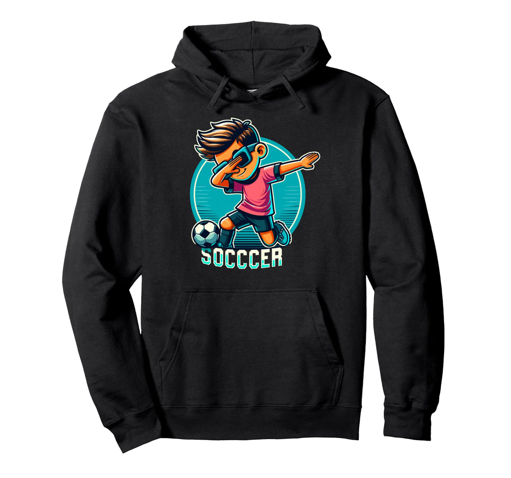 Funny Dabbing Dab Soccer Player Soccer Hoodie - Minimalist Print Unisex
