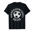 San Bernardino County Soccer Distressed T-Shirt - Streetwear Style Unisex