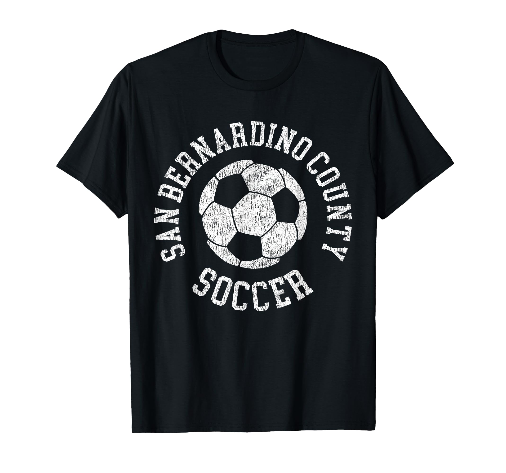 San Bernardino County Soccer Distressed T-Shirt - Streetwear Style Unisex