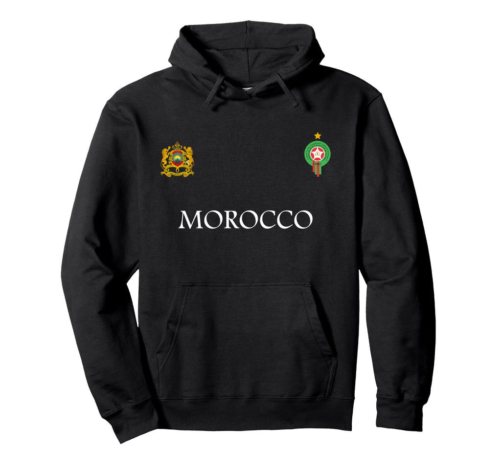 Morocco Flag Moroccan Soccer Morocco Hoodie - Trendy Graphic for Adults